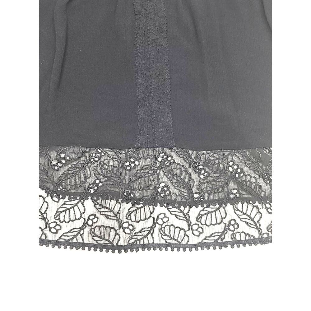 Heartloom black lace cold shoulder blouse women's medium - Picture 3 of 6